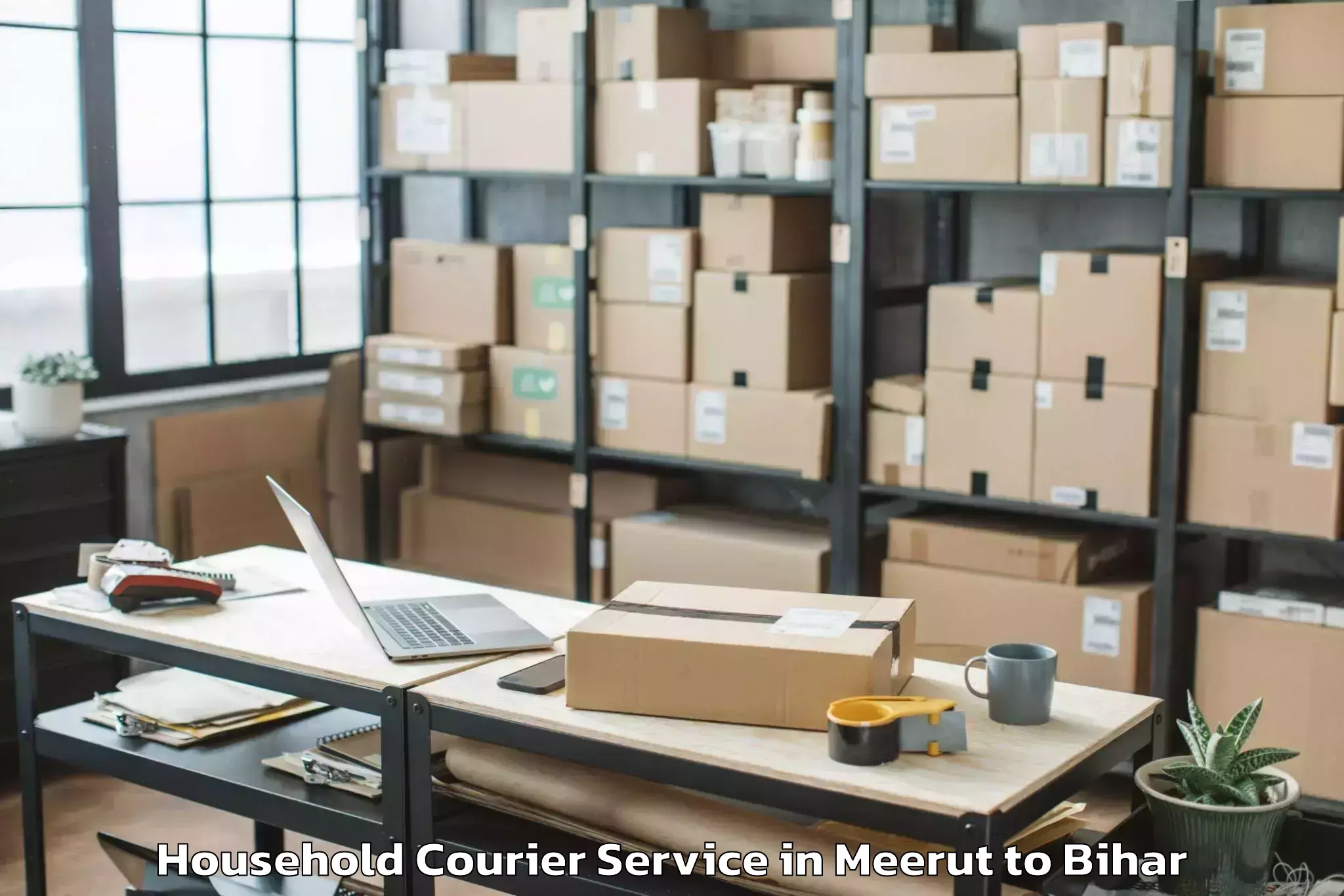 Affordable Meerut to Gogri Jamalpur Household Courier